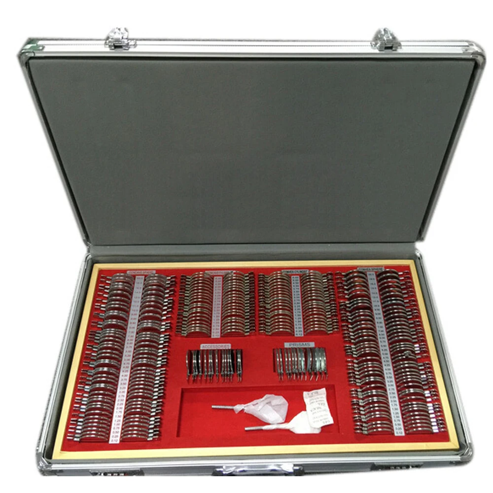 266/232/158Pcs Metal Trial Lens set Aluminum case
