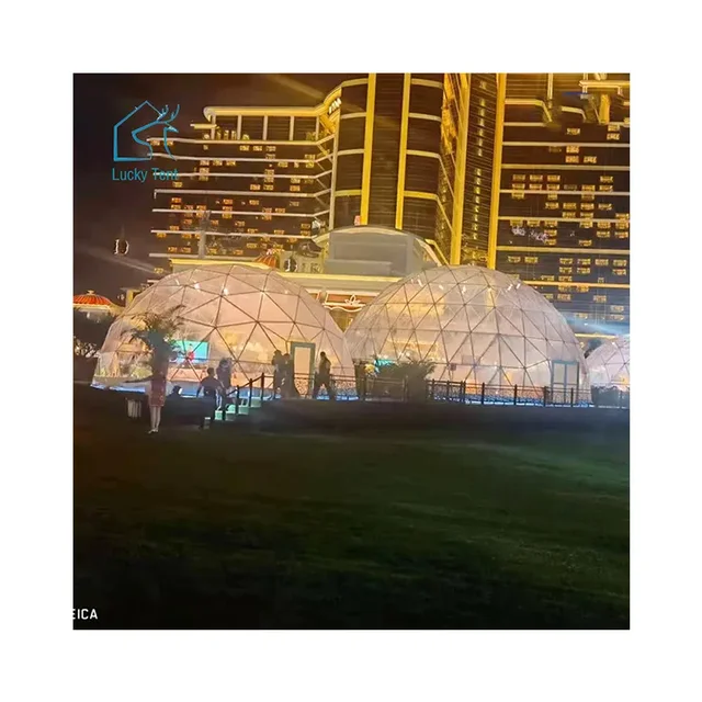 15M Transparent Marquee Dome Tent Wedding Event Party Dome Tent for Outdoor Activities Trade Show