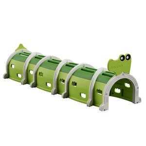 High Quality PE Plastic crocodile Tunnel Indoor Outdoor Drilling Toy for Garden Daycare Kindergarten Adventure Park