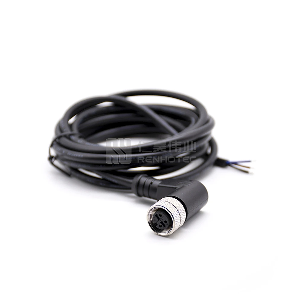 Waterproof Connector M10 to M12 3 Pin Llt 2 3 4 5 6 7 8 Pin Panel Mounting Tel Teli Female Molded Cables