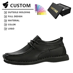 Classic Novel Gentlemen's Leather Shoes Spring Soft Lightweight Relaxed Business Loafers Lace-up Round-Toe Oxford Leather Shoes
