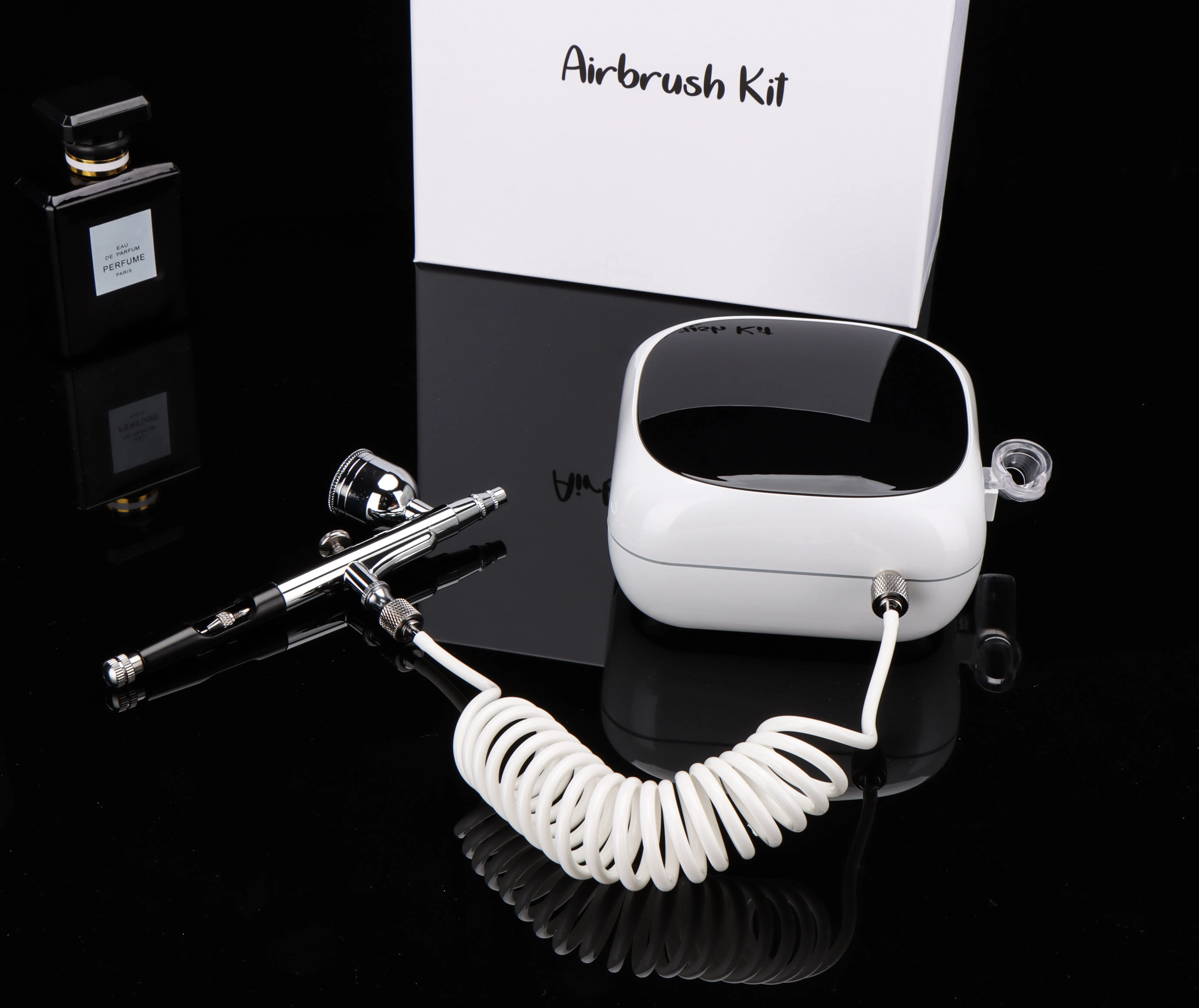 Airbrush Kit Single Power Compressor Portable Touch Machine Air Brush Use for Tattoo Body Paint Tool Acrylic Nail Art