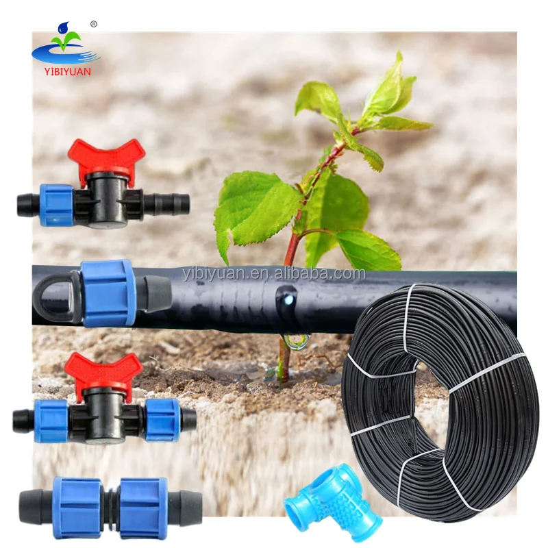 Watering System Round Drip Line HDPE High Pressure Irrigation Farm Hose Drip Irrigation Pipe 1 Hole 16mm Water-Saving Garden