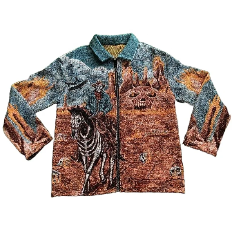 New Arrival Tapestry Clothes Men's Custom Tapestry Jacket Coat Blanket
