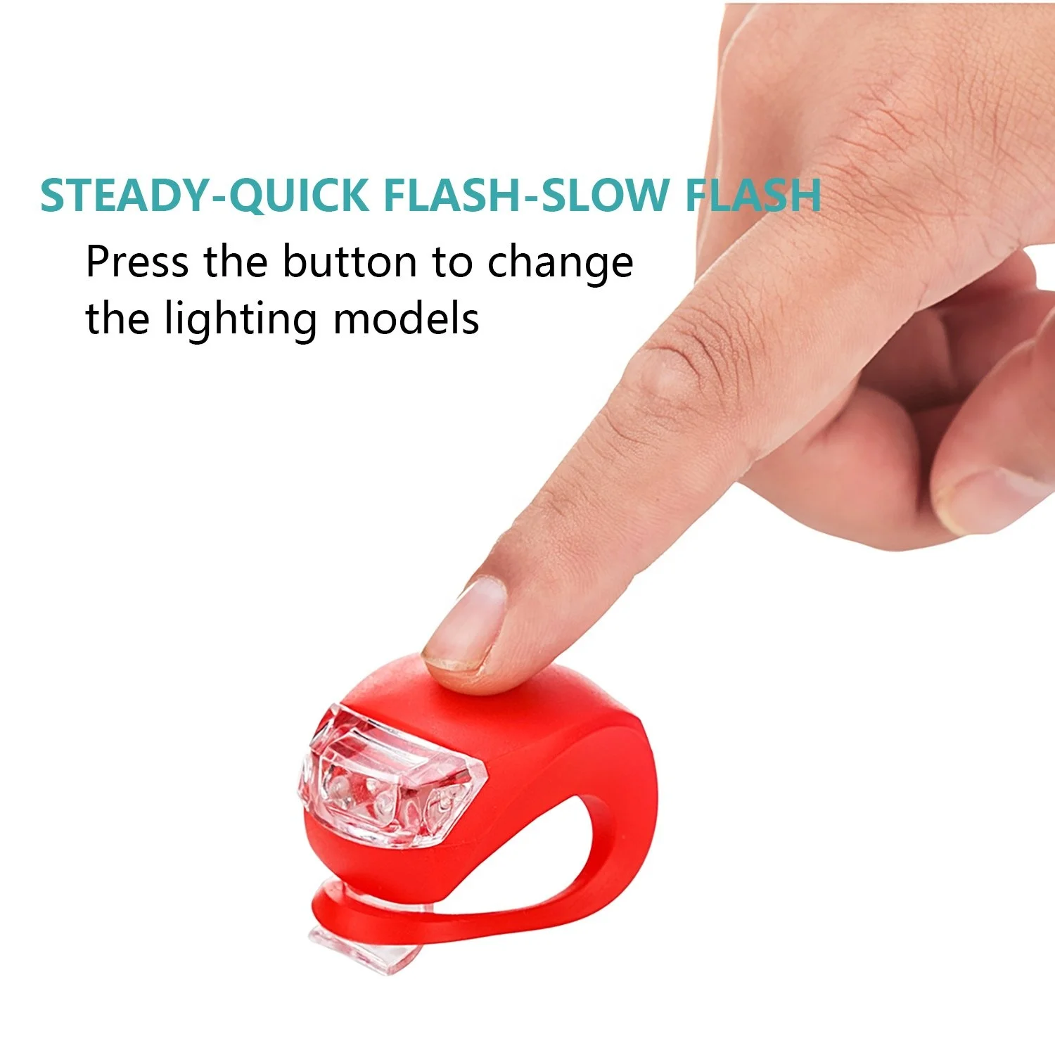 LINLIGIFTS CR2032 Battery Powered Waterproof Mini Silicone Bicycle Light LED Bike Light With Logo Printed for Cycling
