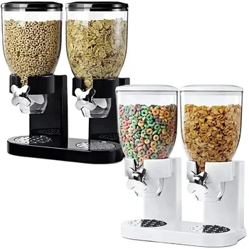 2023 Hot Sale Double Cereal Dispenser Dry Food Dispenser for Kitchen