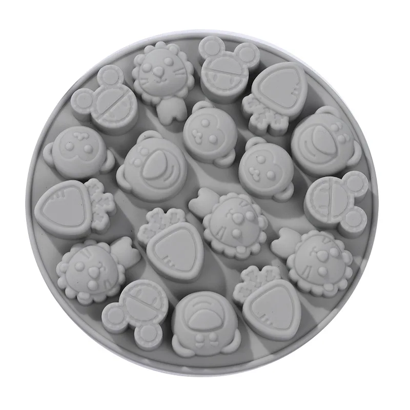 Circular Creative DIY Reusable Non-Stick Soft Candy Mold Silicone Chocolate Ice Grid Drop Glue Mold Biscuit Baking Tool