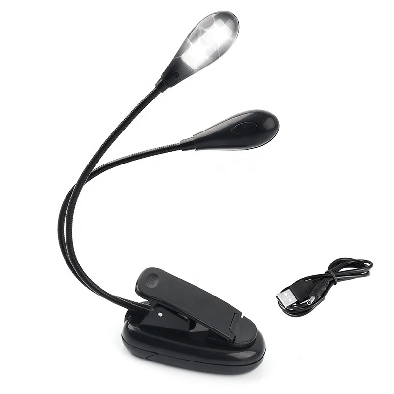 Клип на двойной светодиодной подсветке 2 руки музыкальный стенд лампа для чтения электронной книги AMAZON Kindle/книги музыкальная подставка ноутбуки и т. д.