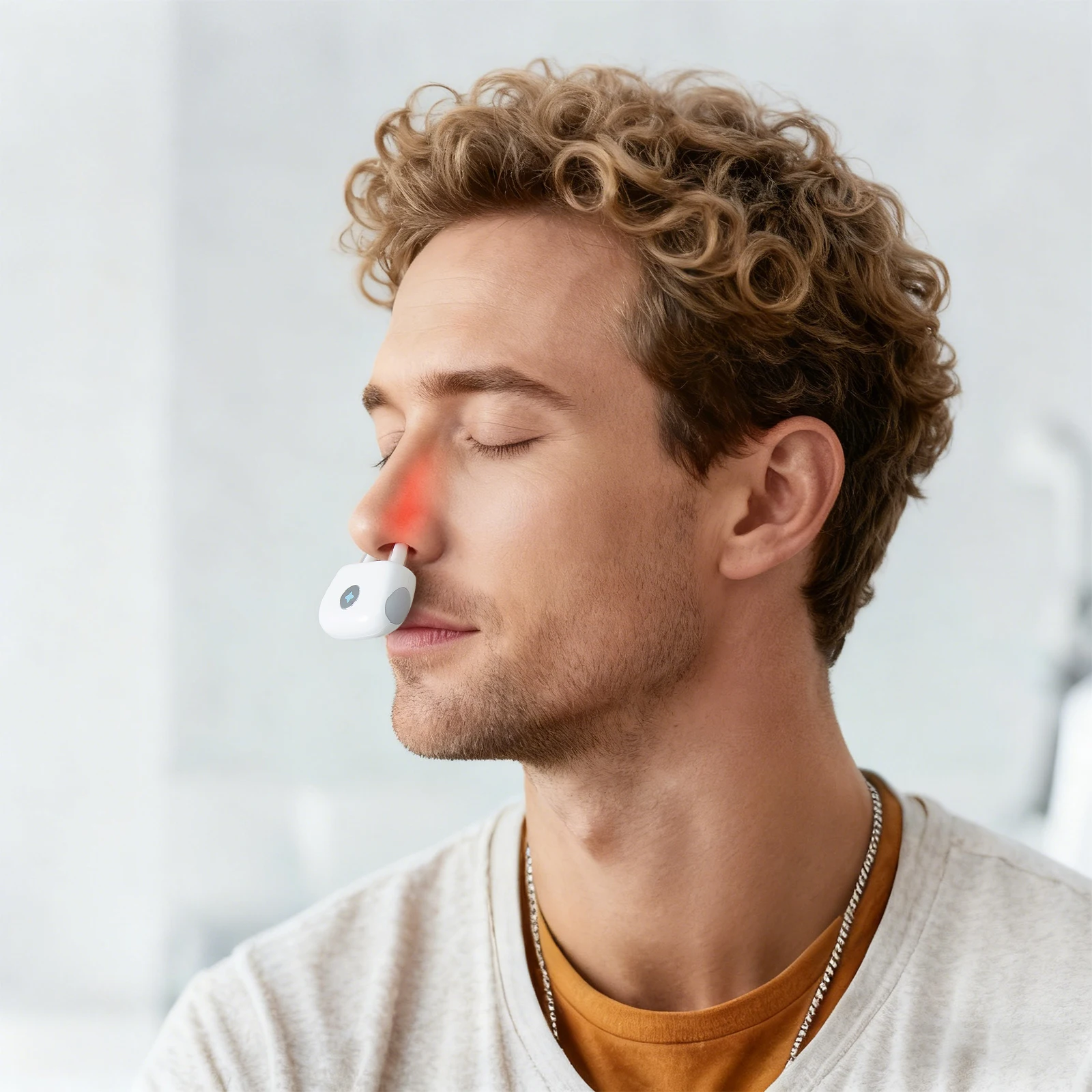 650nm Red Light Therapy Device for Sinusitis Relief | Nasal Allergy Treatment Laser Equipment for Home Use