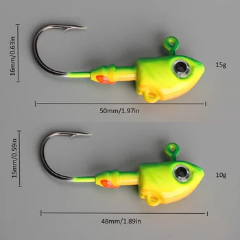 CHEERY Saltwater Fishing Jig Head 10g 15g 20g 25g 30g 35g 40g Heavy Lead Hook with Lead Jig Heads – Metal Jig – view 4