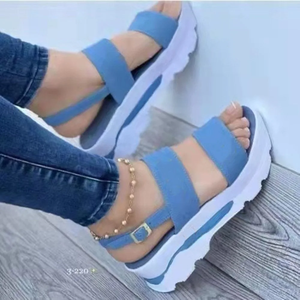 summer New Arrival Fashion women's shoes sweet style platform soft wedge sandals