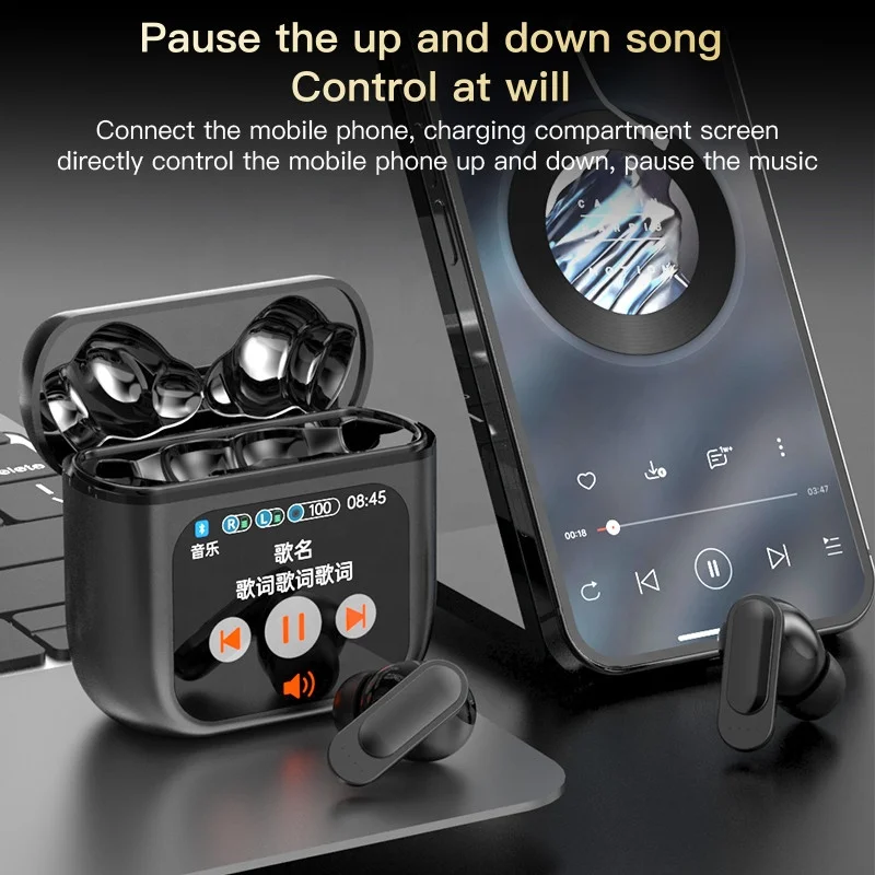 Tws Wireless Se60 Se 60 Smart Touch Screen ANC ENC Earbuds