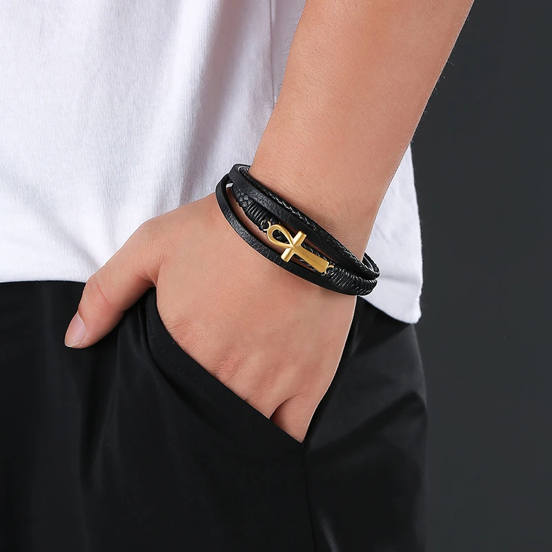 Bracciale uomo Jack & Co collezione Cross-Over in argento con croce ref. JUB0019 - Gioielleria Rizzo Bracciale uomo Jack & Co collezione Cross-Over in argento con croce ref. JUB0019 - Gioielleria Rizzo