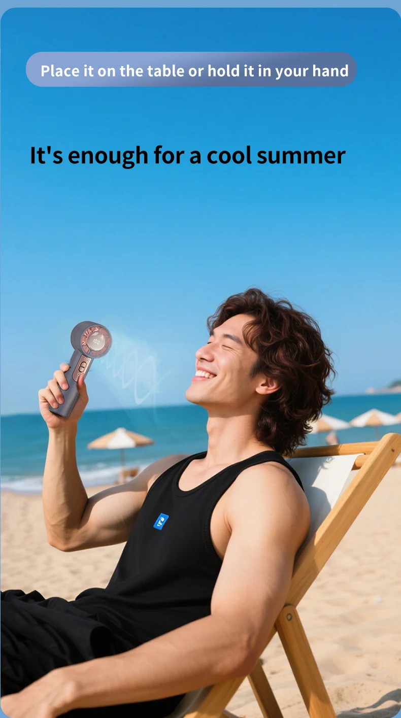 Handheld High Speed Fan, Portable, USB - detail 4