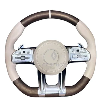 Customized Leather Steering Wheel For Mercedes Benz Amg W204 W205 W211 Cla Gla 45 C217 W221 W222 S63 C63 C43 R172