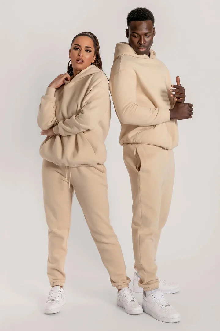 2pcs Blank Men Sweatsuit Set Tracksuits 