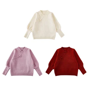Child Knitting Winter Knitwear Korean Kids Clothes Wholesale Kids Knitted Sweater Pullover Baby Sweaters Children for Girls Kids