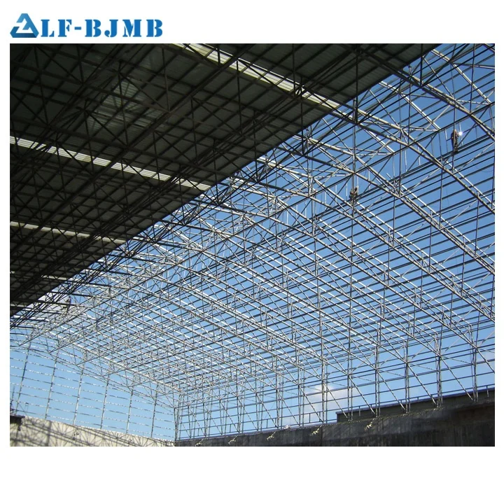Famous Customized Light Steel  Space Frame Coal Storage Shed  Curved Roof Spatial Structures