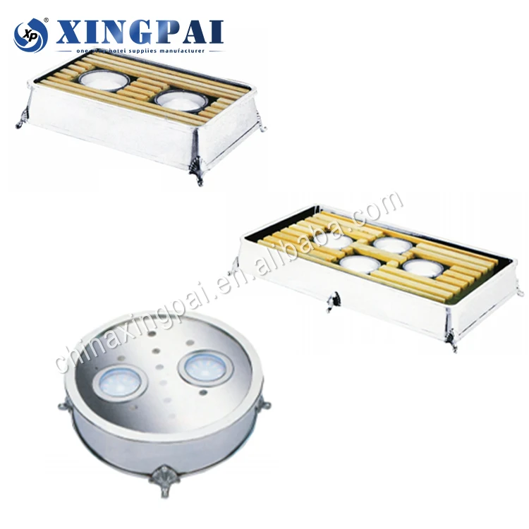 XINGPAI Led Acrylic Table Service Seafood Ice Bucket Ice Display Buffet Food Display Stand for Restaurant