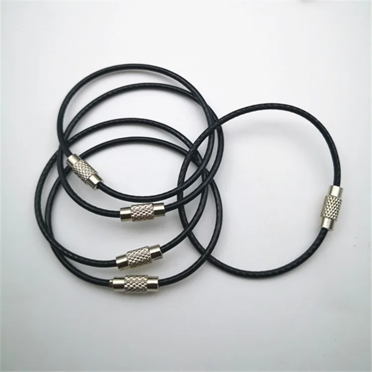 Porte-clés En Acier Inoxydable De 15cm Avec Câble Métallique Pour Accrocher Les étiquettes De Bagage D'avion Ou Les étiquettes D'identification