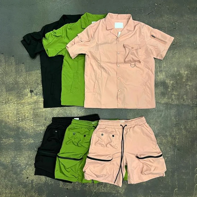 Custom Logo Men Jacket Shorts Windbreaker Sweat Suit Nylon Windbreaker ...