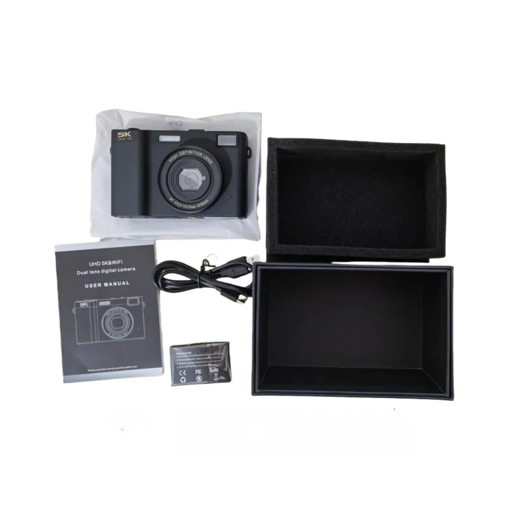 New HD Dual Lens Digital Camera Video Recorder Compact Portable Photography Device Daily Use Student Gift