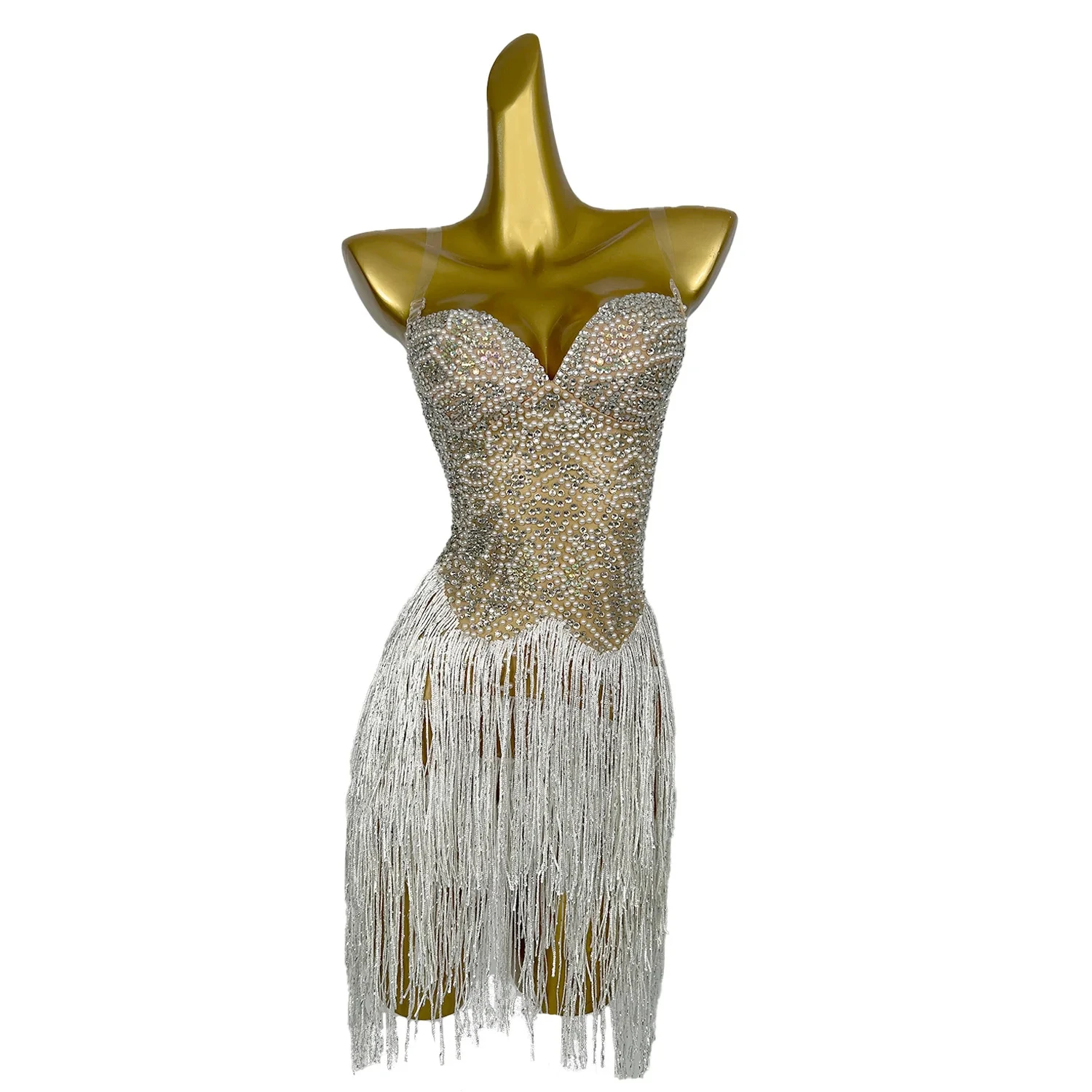 Sexy Fringes Diamond Birthday Wedding Banquet Dress Performance Wear Plus Size Women Short Prom Dress Evening Party Club Dress Sexy Fringes Diamond Birthday Wedding Banquet Dress Performance Wear Plus Size Women Short Prom Dress Evening Party Club Dress