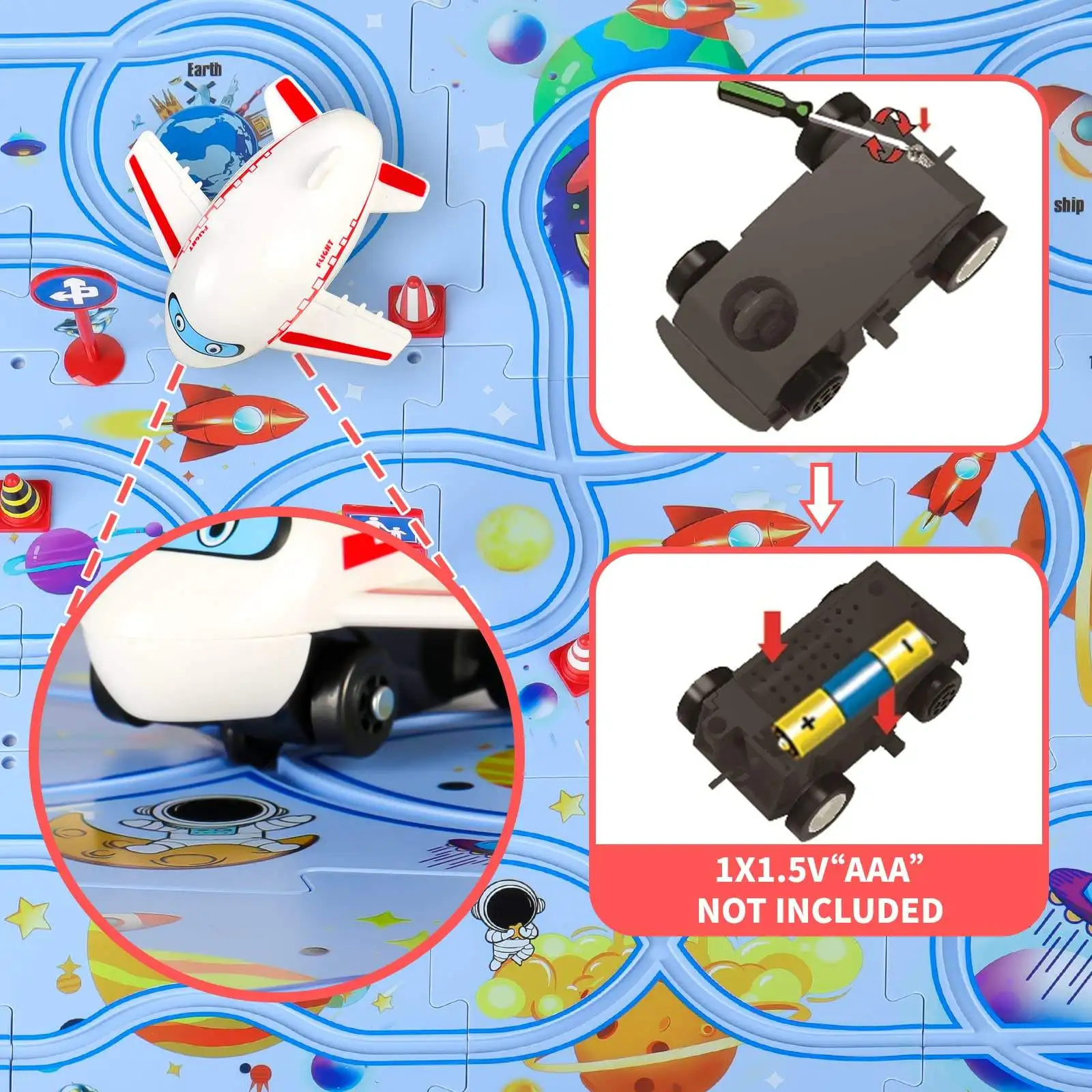 Diy Puzzle Tracks Electric Slot Train Toys Puzzle Track Vehicle Set Educational Toys Battery Operated Car Track Toy for Kids