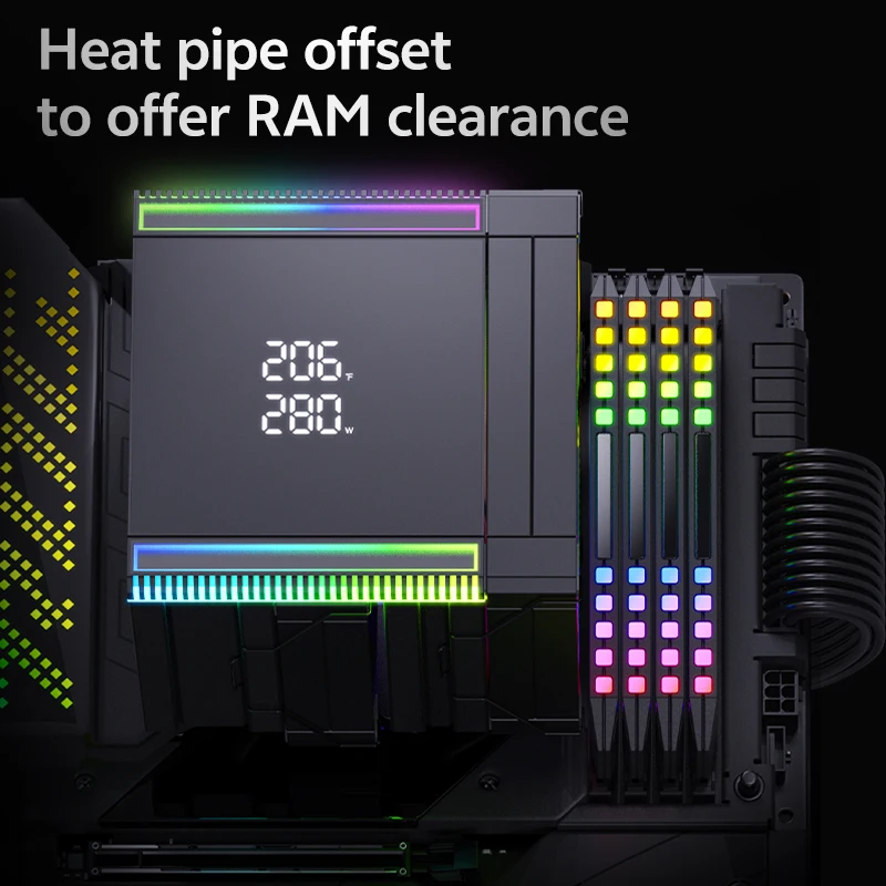 SNOWMAN MT880-V4D White ARGB CPU Cooler - Dual Tower 8 Heat Pipes