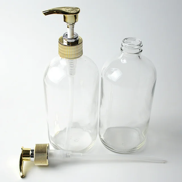 product eco friendly reusable glass bottles refillable option for shower gel or lotion-2