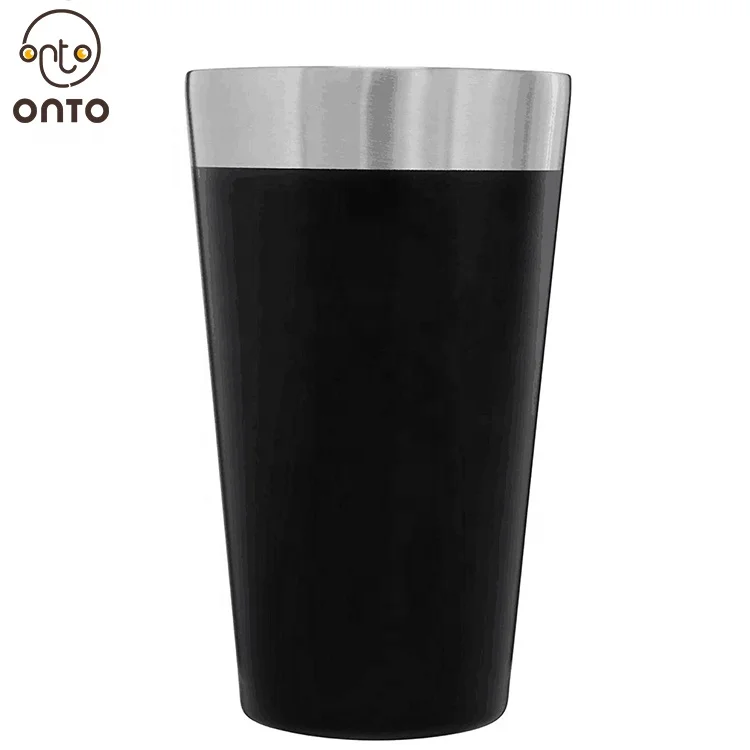 Custom Print Red Sublimation Beer Glass Pint Cup Pint Bottle Stainless Steel Glasses Beer Pint with Beer Opener Lid