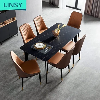 Hot Sale New Luxury Home Furniture Modern Square Furniture Chairs And Dining Table