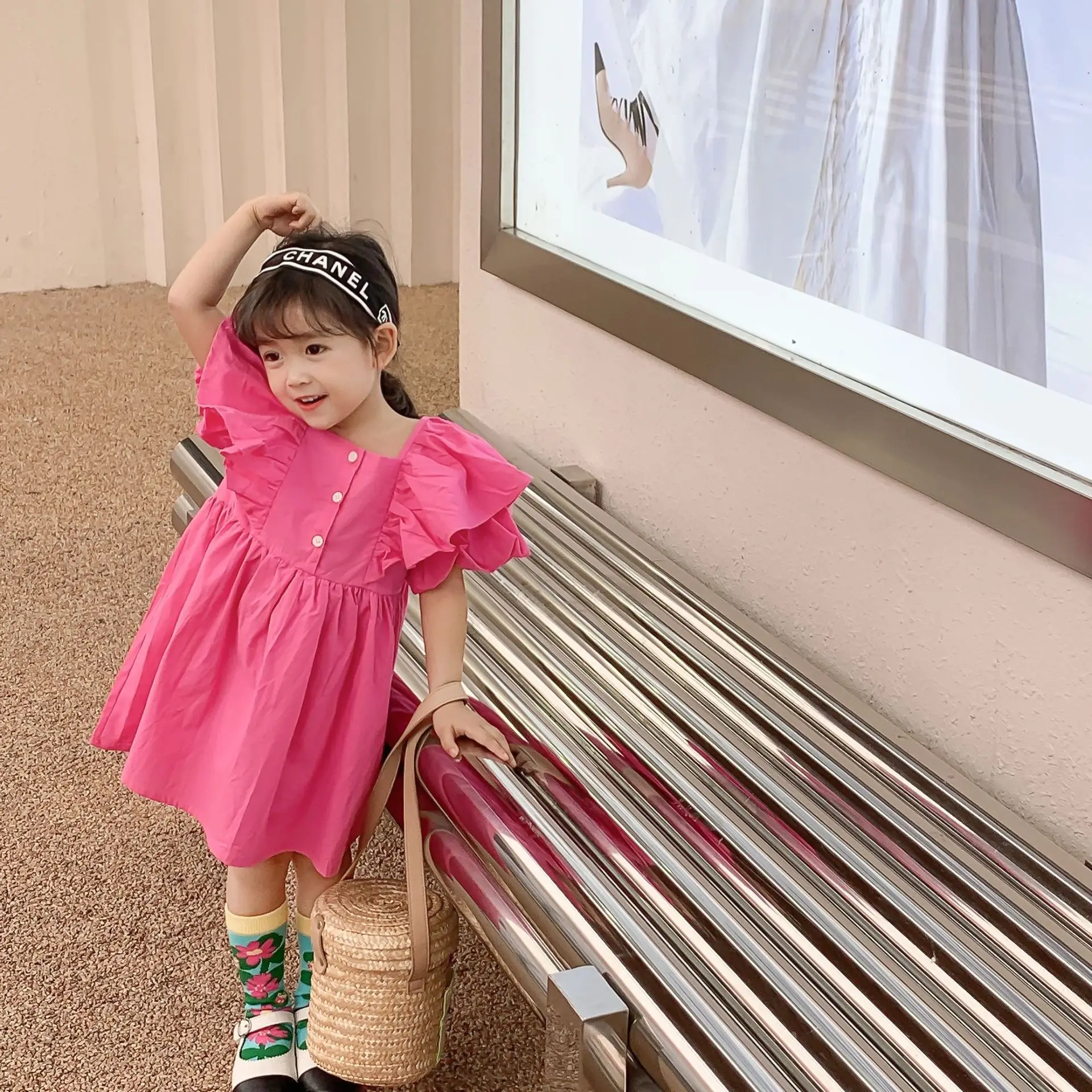 Vestido De Princesa Rosa De Manga Larga Para Niña,Primavera Y Verano 2022 - Buy Los Niños Coreanos 21 Desgaste De Otoño E Invierno Nueva Gran De Falda Las Niñas Grueso