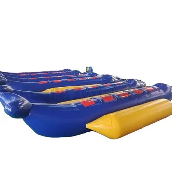 Classic Design 8 Person Portable 0.9mm PVC Tarpaulin Water Sports Inflatable Towable Banana Boat /Jet Ski Towable Ski Tube