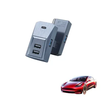 Model 3/Y Cybertruck Style Glove Box 4 In 1 USB Hub Docking Station For Tesla