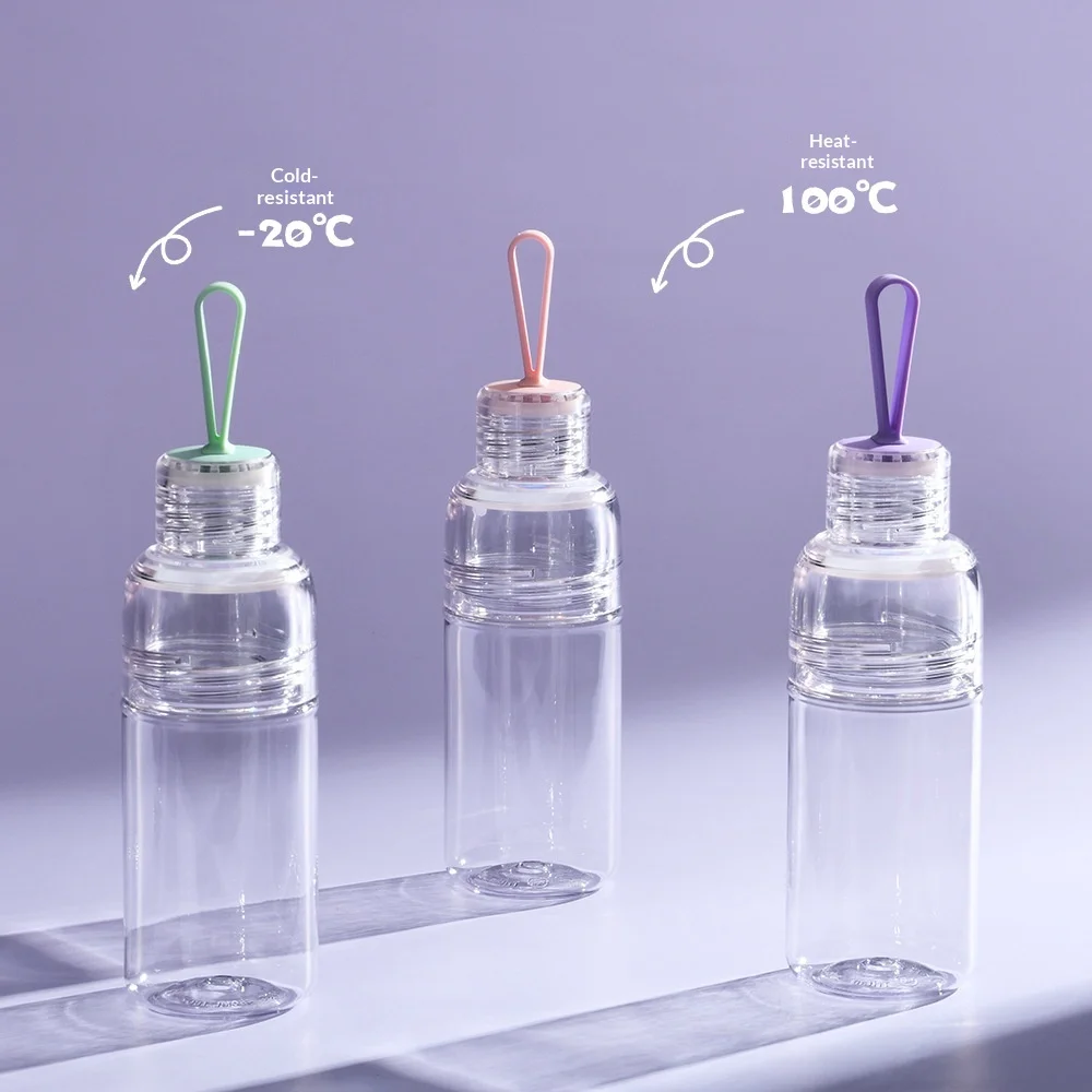 2026 New Eco-Friendly Outdoor Tritan Water Cup 480ML American-style Simple Wide-mouth Portable with Silicone Handle preview 3