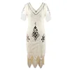 Apricot-colored single-piece dress