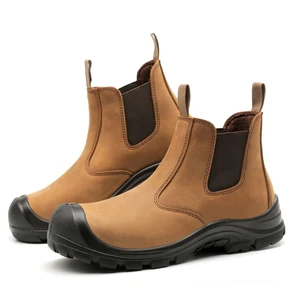 Zstep No Lace Safety Boots High Cut Wholesale Factory Steel Toe Cap Working Shoes Men Safety Boots Dorpshipping