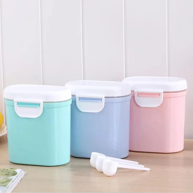 Wholesale portable plastic food grade pp milk powder box for baby snack storage box