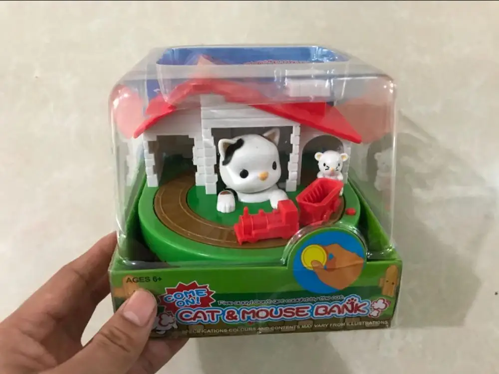 NEW Cat and Mouse Coin Bank Sutakora Moving Money Box Gift 