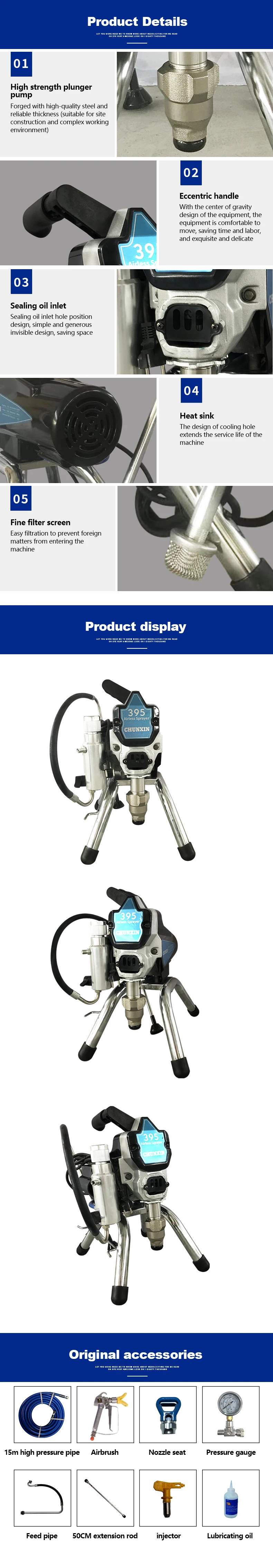 Paint Sprayer Airless Machine Electric Spray Gun Airless Paint Sprayer