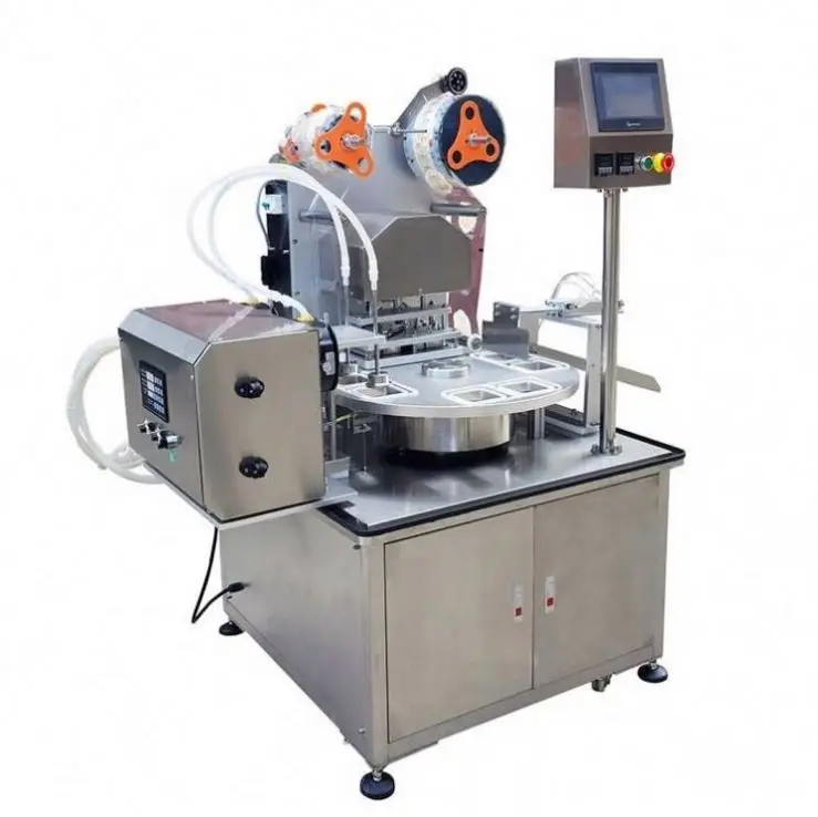 TEBAK Factory Price Full Automatic Rotation Commercial Mineral Water Cup Forming Filling Sealer Sealing Machine