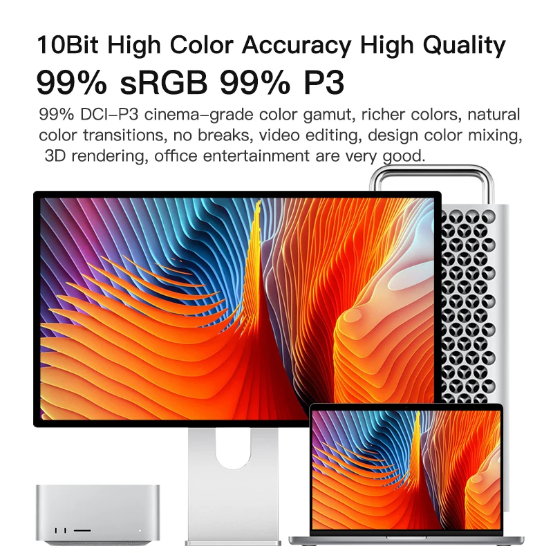 Kuycon G27P 27 Inch Monitor - 5K, 60hz, Curved IPS Display