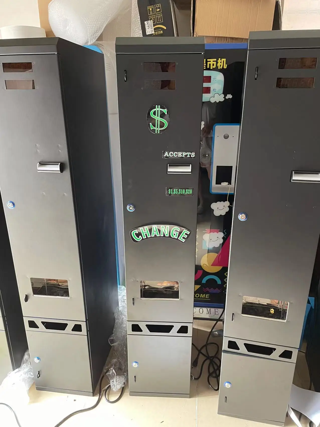 Bill &coin To Coin Token Change/changer Machine For Laundry Machine