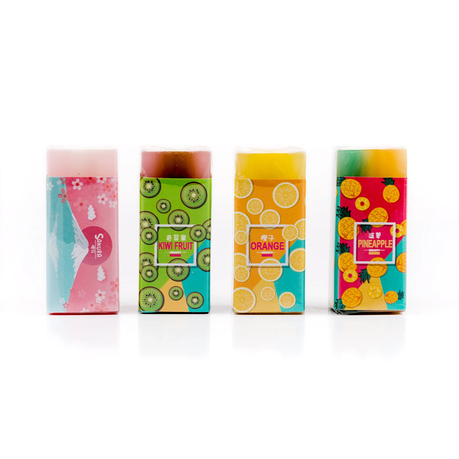 Канцелярские принадлежности назад в школу, подарок, рекламный ластик, ароматизированный 2D ластик с фруктами для детей, студентов, резиновый ластик-карандаш