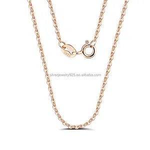2026 American and European Trendy New Styles High Quality 18K Rose Gold Plated Fine 925 Sterling Silver Women Chains Necklace