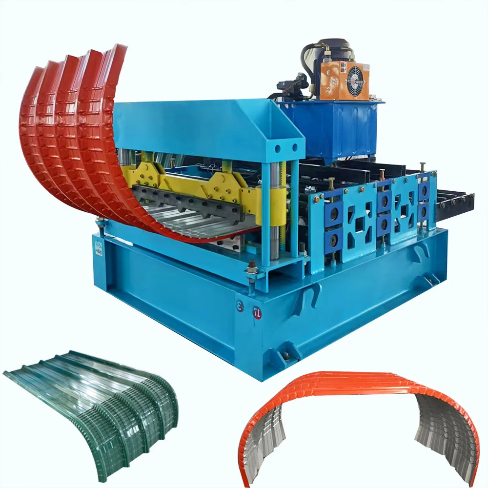 Arch Span Roof Panel Ibr or Corrugated Roll Crimping Machinery Iron Metal Roof Sheet Curve Machine