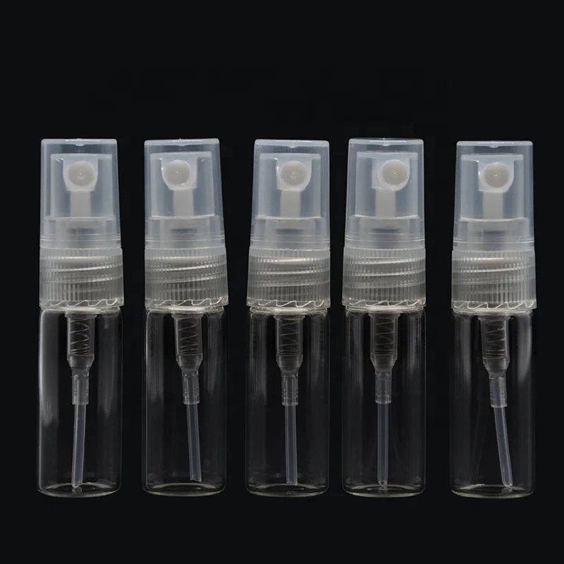 clear transparent empty glass 20ml perfume bottle spray with pump small container bottle