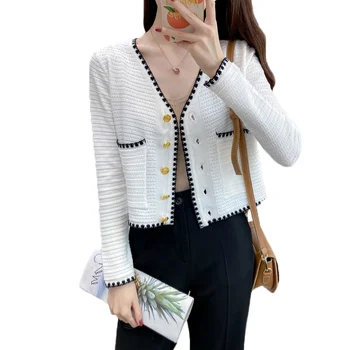 Sweater Cardigan Woman Knitwear For Custom Cos The Outnet Long Sleeve Knitted Top Pullover Plain White Korean Fashion Women