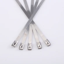 High Tensile Strength Self-Locking PVC Coated Stainless Steel Cable Ties Fastener Custom Data Hot Sale Wiring Harness